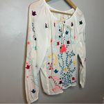 Anthropologie Embroidered White Boho Top Photo 1