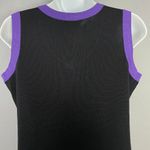 Misook  Knit Top Sleeveless Black Purple Trim Sz XS Women‎ Tank Top Office V-Neck Photo 6