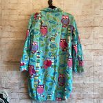 Nick & Nora Nick Nora flannel sleep shirt pullover owl Small Photo 7