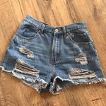 High Waisted Jean Shorts Blue Photo 0