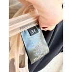 NWT Mugler Abiti Do Robe Jersey Crepe Tulle Mini Dress Black Nude Women's US 0 Photo 12