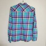 Women's Cut Plaid Flannel | Eddie Bauer Blue And Pink Flannel Shirt Photo 6