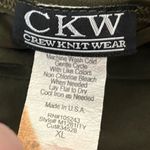 Vintage Y2K CKW Crew Knit Wear Scoop Neck Tank Top Stretch Dark Olive XL Green Photo 2