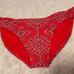 Old Navy  NWT red white black bandanna print ruched booty bikini bottoms. Sz XL. Photo 0
