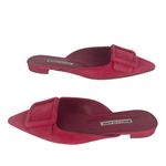 Manolo Blahnik Maysale Suede Flats In Pink Photo 1