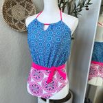 Nicole Miller New York Abstract Paisley Printed One Piece Swimsuit NEW Size M Photo 2