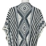 Emory park  Long Fringe Cardigan Sweater Open Front Cream Gray Boho Women’s Large Photo 7