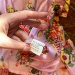PINK SATIN SILKY FLORAL ROBE Size undefined Photo 3