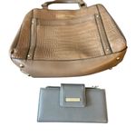 Adrienne Vittadini  Women's Brown Crocodile Embossed Shoulder Bag Photo 8