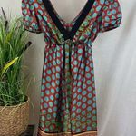 Hale Bob  100% Silk Short Sleeve Polka Dot Print Mini Dress S Photo 0