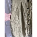 Free People Womens Small Tan Rainz Duster Jacket Button Front Linen Blend Photo 9