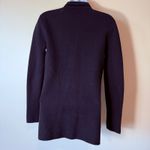 J.Crew‎ Womens XXS Black 100% Cotton Knit Button Front Blazer Jacket career work Photo 3