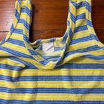 Vintage 70’s Terrycloth Blue and Yellow Striped Tank 🍄 Size M Photo 4