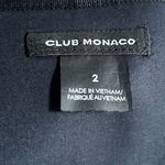 Club Monaco  Black Button-Front Mini Skirt Wool Blend Tailored Dark Academia sz 2 Photo 2