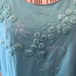 cj banks  Turquoise Sleeveless Embroidered size 1X Photo 3
