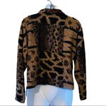 Cache  Y2K jacket animal print button front leopard tiger Photo 2
