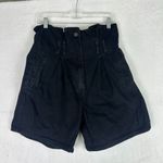 Bardot Paperbag Waist Denim Shorts Black Size US 30 Super High Waist 6.75" Photo 1