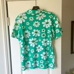 Big Bud Press Lazy Daisy Green Unisex Polo Shirt Retro Buttoned Tee S EUC Photo 5