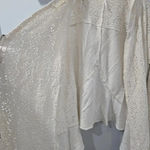 Free People Free People Sweater Women Small White Cardigan Lace Crochet Jacket Hoodie Photo 5