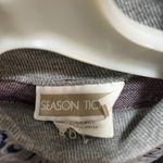 Vintage Mock turtleneck Floral Paisley Sweatshirt Gray Size L Photo 4