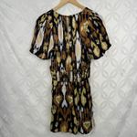 Anthropologie Somerset Romper In Ikat Print Bronze Size XS NWT Photo 4