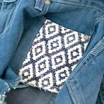Paige Echo Park Mosaic Tile Micro Denim Shorts Size 24 Photo 2