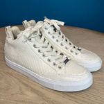 J Slides Lessa Cut Sneaker Embossed Leather Cream Women’s Size 8 Photo 0