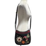 Chala Crescent Crossbody/Shoulder Bag Adjustable Strap Hummingbird Appliqué Photo 1