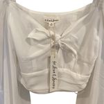 For Love & Lemons  Trisha Crop Top in White Size XS Photo 4