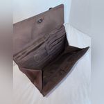 Fossil Vintage  Sasha Dark Brown Leather Crossbody Saddle Bag Double Sided Purse Photo 13