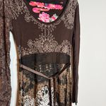 Desigual  Y2K brown patterned long sleeve dress Photo 1