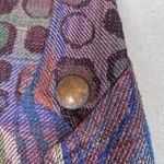 American Vintage 90s Vintage Tapestry Oversized Abstract Print Blazer Green Red Multicolor Large Photo 13