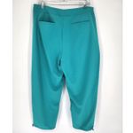 Chico's Chico’s Pull-On Ankle Pants w/ Toggle Hems – Teal – Size 2 (L / US 12) NWT Photo 2