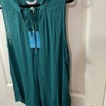 Market & Spruce  Swiss Dot Sleeveless Blouse Green Blue Size XXL NWT Photo 7
