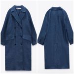 ZARA  button linen limited edition coat EUC Photo 3