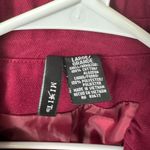 Mixit Coat Jacket Size L Burgundy Double Breasted Cropped Flare Cuff Photo 2