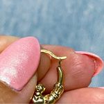 Macy's Claddagh Round Hoop Earrings in Solid 14k Gold, 3/8" Photo 2