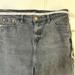 ASOS  River Island Bella Jeans Black Straight Leg Crop Raw Fringe Hem Photo 9