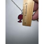 Mattel Silver Tone and Pink Enameled Barbie Silhouette with Pink Rhinestone Neck Photo 6