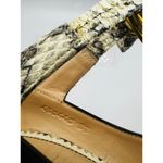 Gucci  Black Leather and Neutral Snakeskin Block Heel Pumps size 37 Photo 8