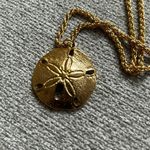 Park Lane  Necklace Sand Dollar Gold Tone 25” Photo 1