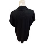 Banana Republic NWT  Linen Blend Polo Shirt Relax Fit Black L Photo 5