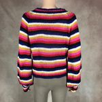 Crave fame Multi Color Striped Fluffy Sweater NWT Medium Photo 4