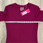 Terez NWT  Long Sleeve Ribbed Bodycon High Neck Midi Dress Raspberry Pink Size L Photo 3