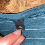 Teal Green & White Striped Short Sleeve Athletic T Photo 2