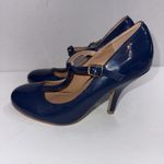 Journee Collection Old Money Business Casual Formal T Strap Stiletto Blue Pumps Photo 4