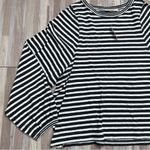 Madewell Long Balloon-Sleeve Crewneck Striped Tee Women’s XXS NWT Photo 1
