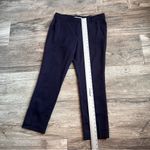 Tory Burch  Womens Slim Straight Leg Wool Pants 6 Navy Blue Mid Rise #86 Photo 2