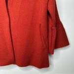 Anthropologie  Rust One Button Sweater Jacket Size Small Photo 3