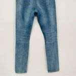 & Denim by H&M Slim Regular Waist Jeans Women 28 Medium Wash Denim Ripped Knees Blue Photo 7
